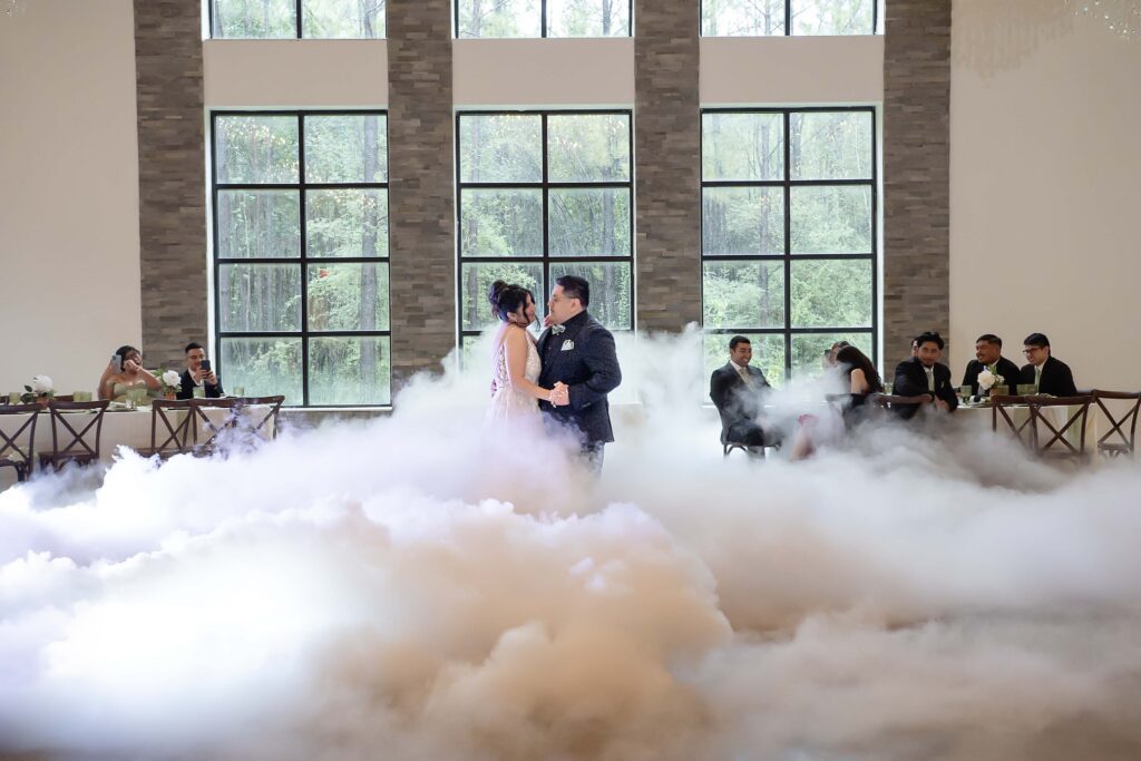 romantic first dance at Grand Pines Reserve in houston