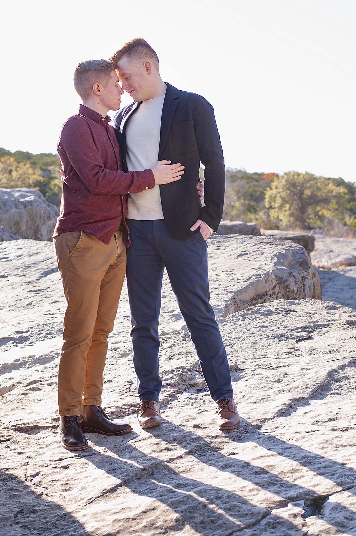 same sex engagement portraits texas